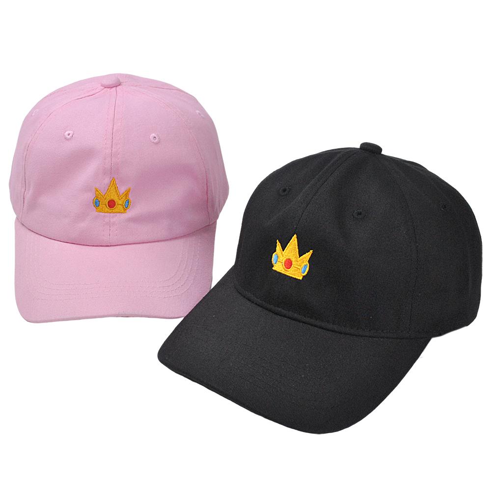Crown Embroidered Baseball Cap Princess Peach Girl Hat Rosalina Dad Cap Spring Summer Beach Women Comfortable Sun Hat