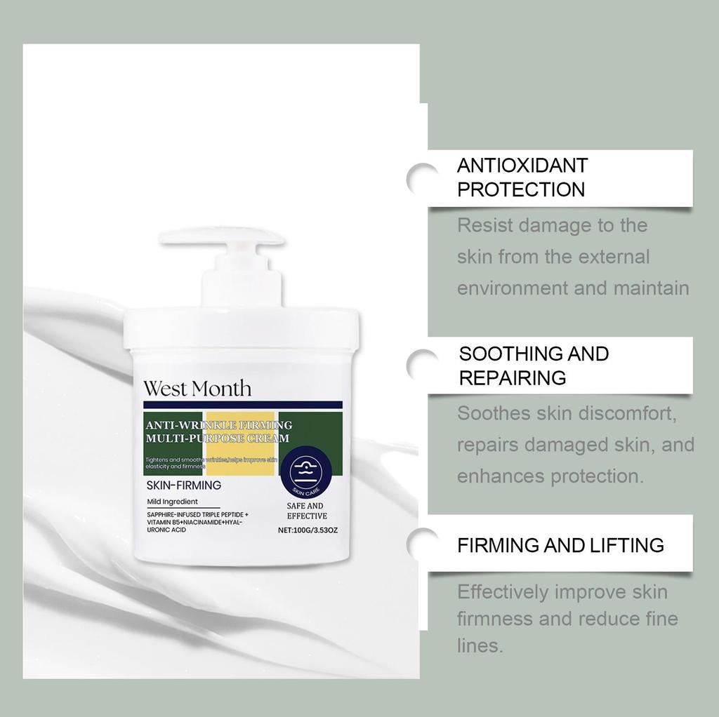 West&Month Moisturizing Cream Hydrating and Nourishing Gentle Facial Cream 100g