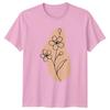 Minimalist Line Art Floral Bloom TShirt Botanical Illustration Nature Birthday