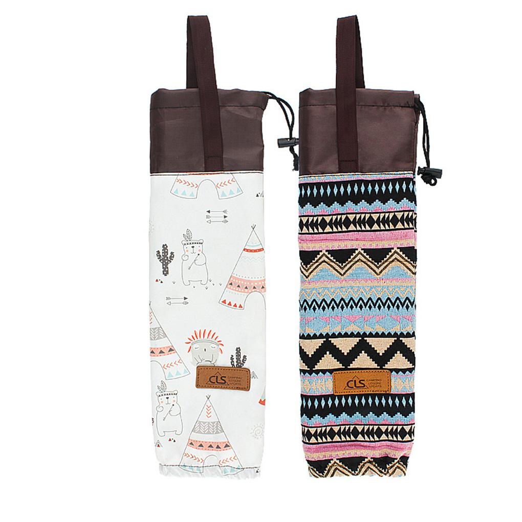 Outdoor Disposable Paper Cup Storage Bag Portable Hanging Bag Waterproof Camping Cup Organizer