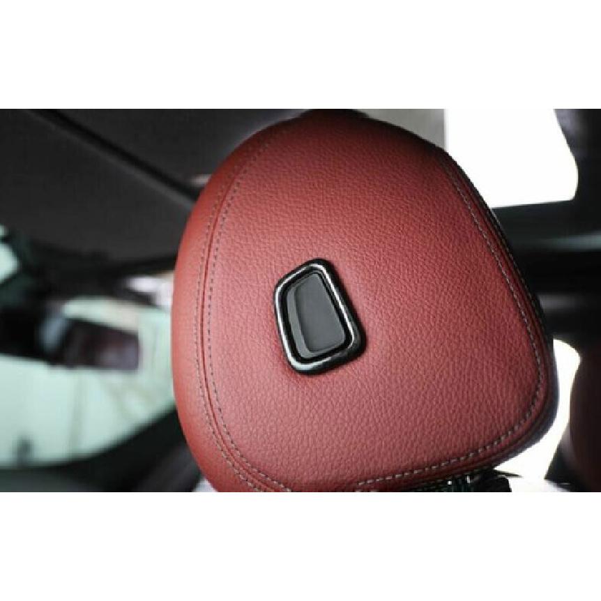 ABS Carbon Fiber Seat Headrest Switch Button Cover Trim For BMW 5 Series 2018-22