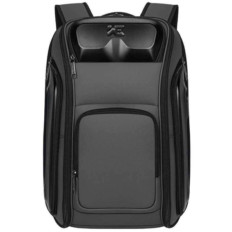 

Men s High-End Waterproof Business Backpack - Large Capacity, Multifunctional, Simple Design 18 inches сірий колір
