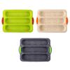 1pc Silicone Long Stick Bread Baking Tray Tri-slot Diamond Mesh Cake Mold Household DIY Baking Tool