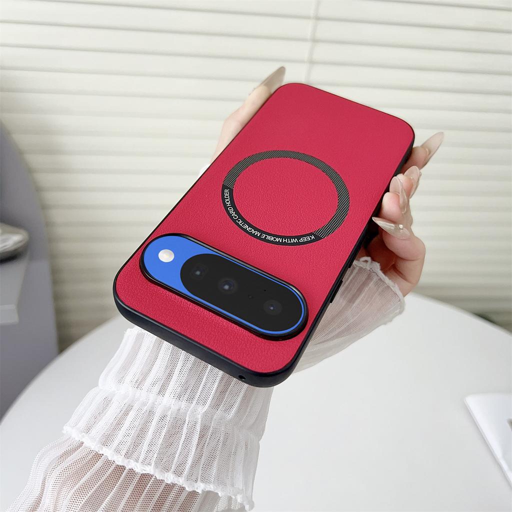 Für Google Pixel 10/10 Pro Hülle Sturzsichere PU-Leder+PC-Abdeckung Kompatibel mit MagSafe