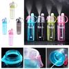Creative Cartoon Spray Water Bottle For Outdoor Sports, Portable With Lid, Plastic Cup For Summer Hydration And Cooling, 600ml Capacity