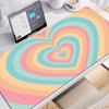HD Print Large Gaming Mouse Pad XXL Gamer Keyboard Mat Rubber Coffee Love Mousepad Blue NonSlip Desk Mat Cute Girls Carpets