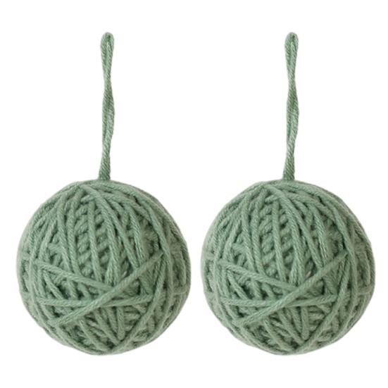2 stk Julegarn Ballanheng Levende farger Festlig Xmas Tree Hengende Ornament for Hjem Holiday Decoration