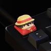One Piece Animefigur Luffy Sanji Zoro DIY Tangentlock Söt Tecknad Kors Mekaniskt Tangentbord ESC Bas Tangentlock Gåva