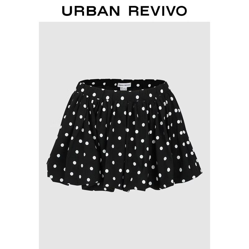 UR2026 Women s Pleated Polka Dot Skirt XXS