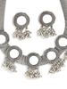 Kvinnor Senaste Stilfulla Fancy Oxiderat Silver Tribal Choker Halsband Med Örhängen Smyckesset