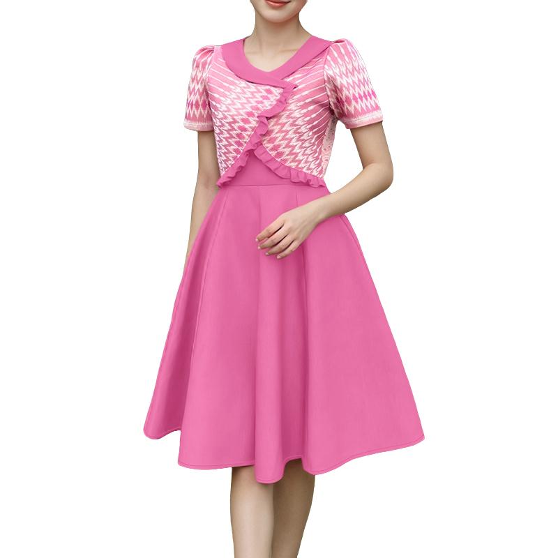 ZANZEA Women Casual V-Neck Summer Short Sleeve Print Dress