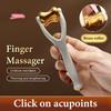 Portable Dual-Row Finger Massage Roller Brass Design Easy-to-Use Tool for Relieving Finger Fatigue And Promoting Blood Circulati