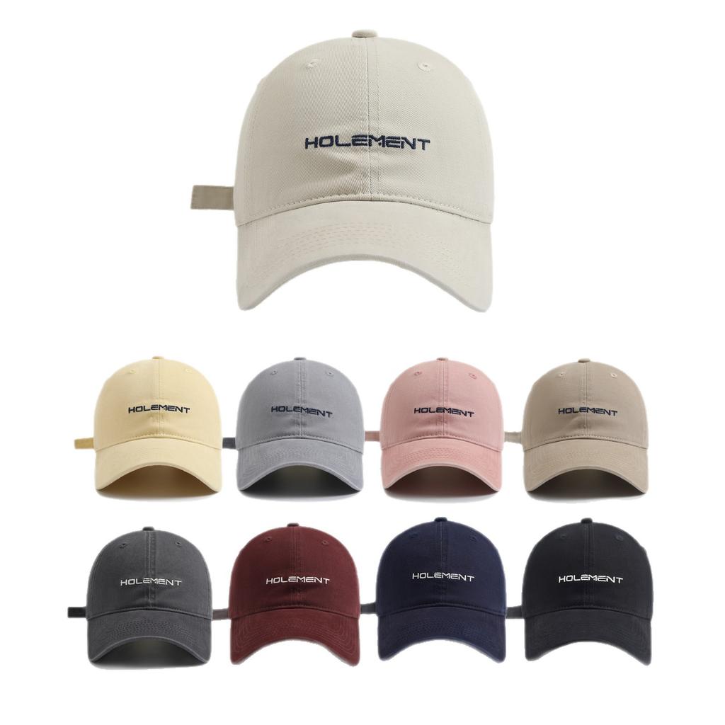 Fashion Hat Simple washed alphabet baseball cap Women's spring summer dopamine big head circumference wide brim cap Casual versatile trendy hat