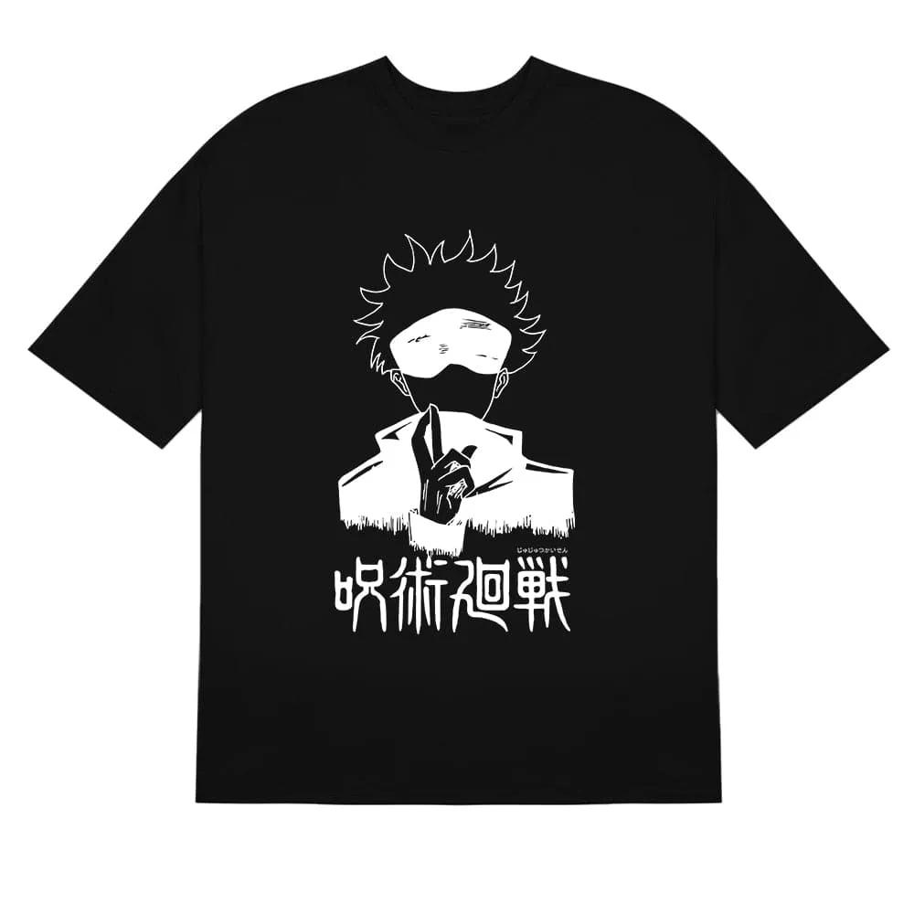 Jujutsu Kaisen Japonské Anime Gojo Pánské Dámské Letní Trička Nadměrná Velikost Harajuku Nadměrná Velikost Retro Krátký Rukáv Ležérní Pohodlí Y2k