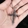 Hip Hop Schmuck Totenkopf Halskette, Titanstahl Herren Totenkopf Halskette