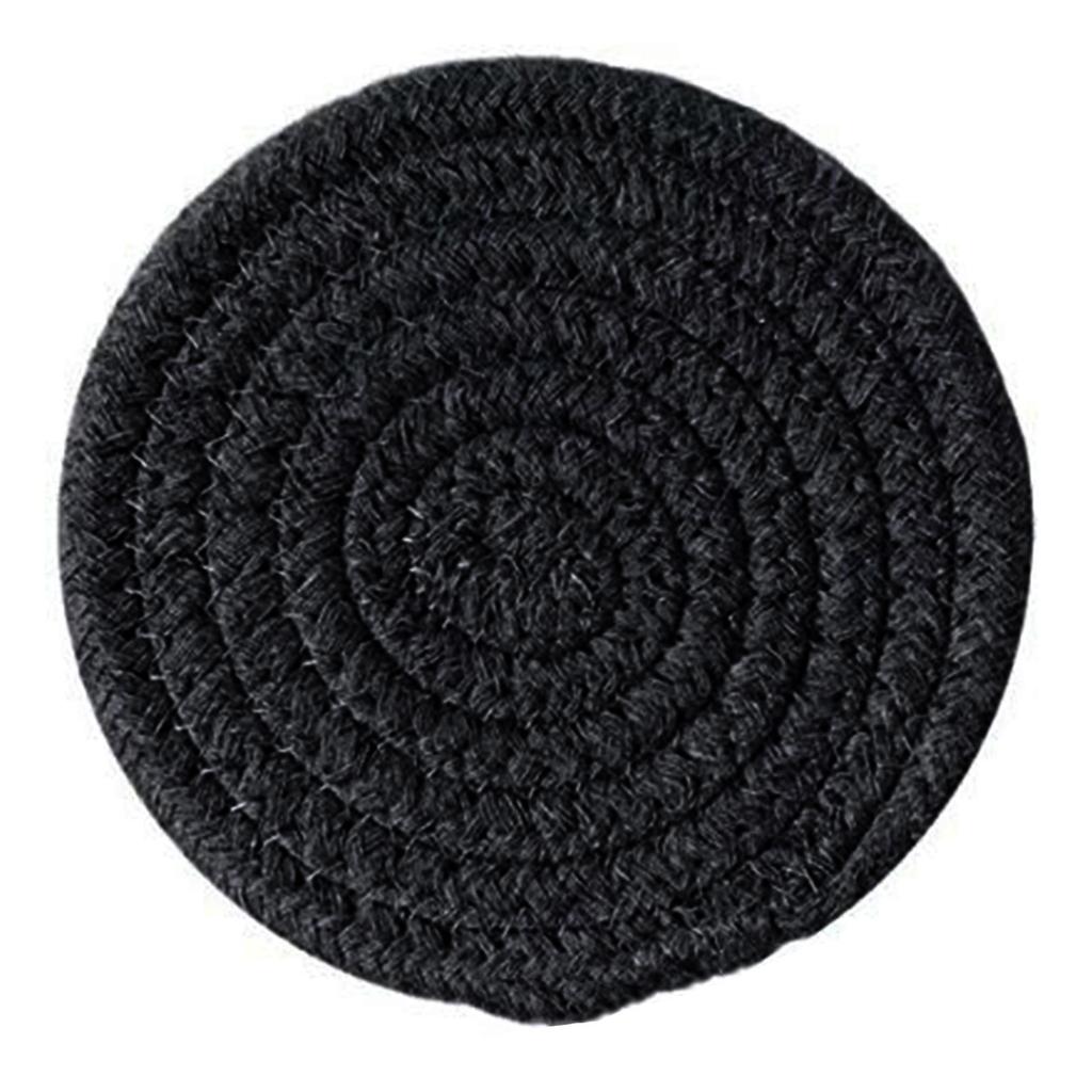 Kitchen Cotton Braided Coaster Hand-making Cup Cushion Boho Style Round Shape Non-slip Cup Pads Bedroom Home Decorations