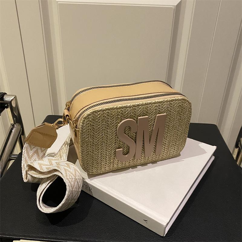 

Летние популярные женские сумки новые свежие и красивые повседневные с трендовым дизайном букв широкий плечевой ремень сумка-мессенджер на одно плечо хаки