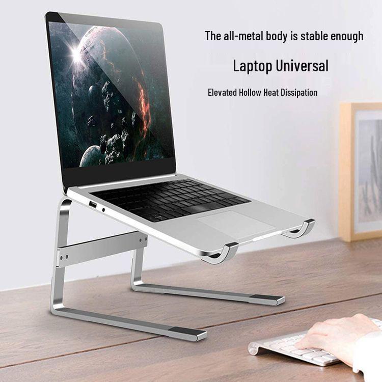 Dual-Layer Adjustable Metal Laptop Cooling Stand for Desktop