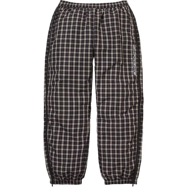 Supreme Plaid Warm Up Pant Black