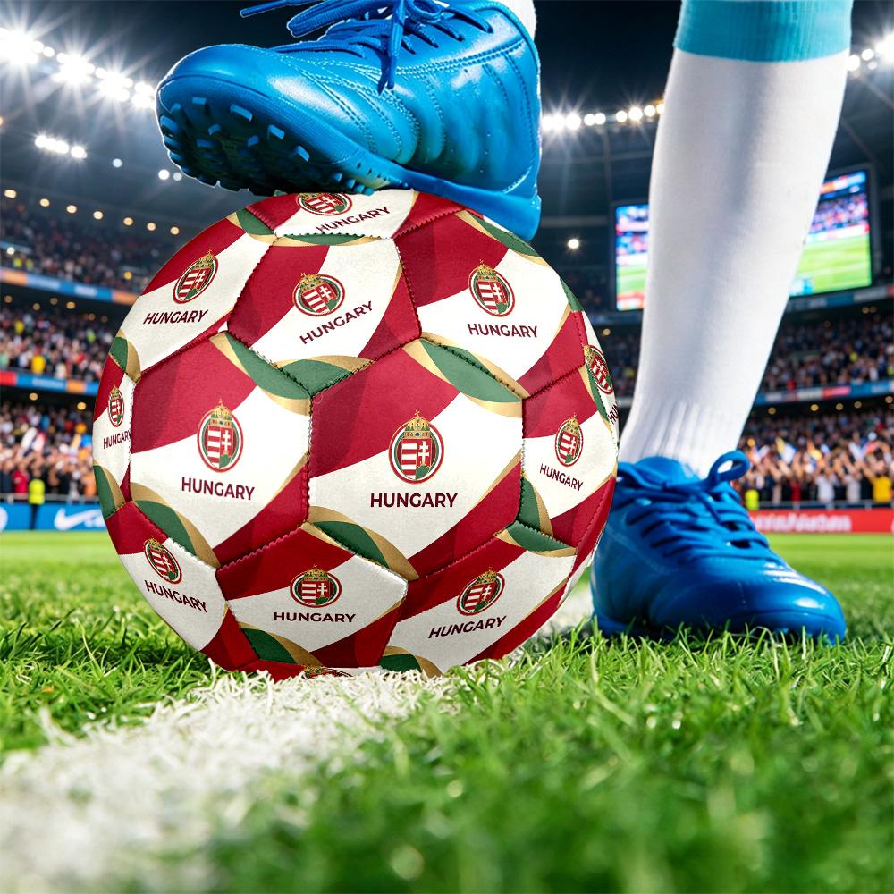 Hungary Football Printed Size 5 Soccer Ball Wear Resistant Standard Adult Training Football Fan Gift for Indoor Outdoor Match Sports