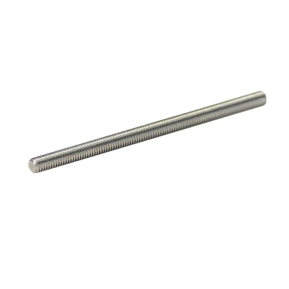 304 Stainless Steel Trapezoidal Lead Screw, T5, 1mm Pitch, 4mm Lead