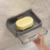 Plastic Soap Holder Without Drilling Bathroom Soap Dish With Drain Water Wall Soap Dish Organizer Bathroom Accessories