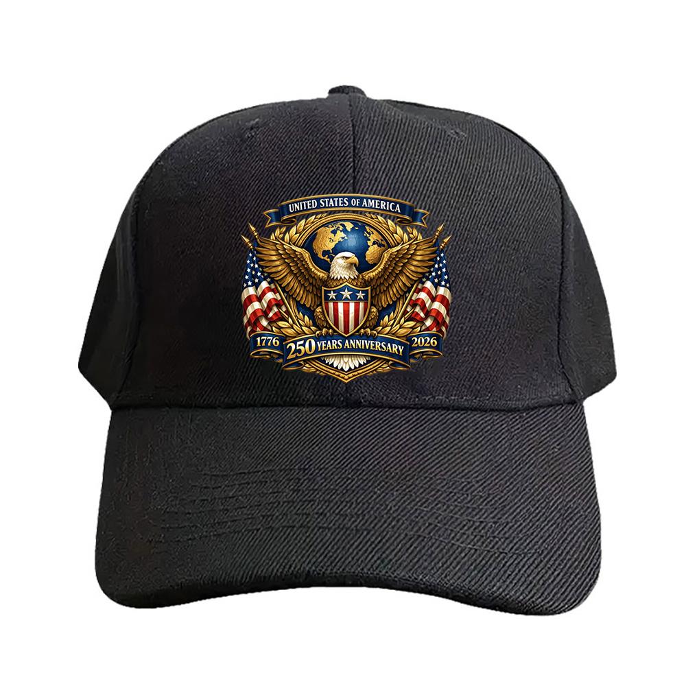 USA Th Anniversary Patriotic Eagle Woman Man Baseball Cap Adult Adjustable with Curved Brim Hiking Fishing Hat
