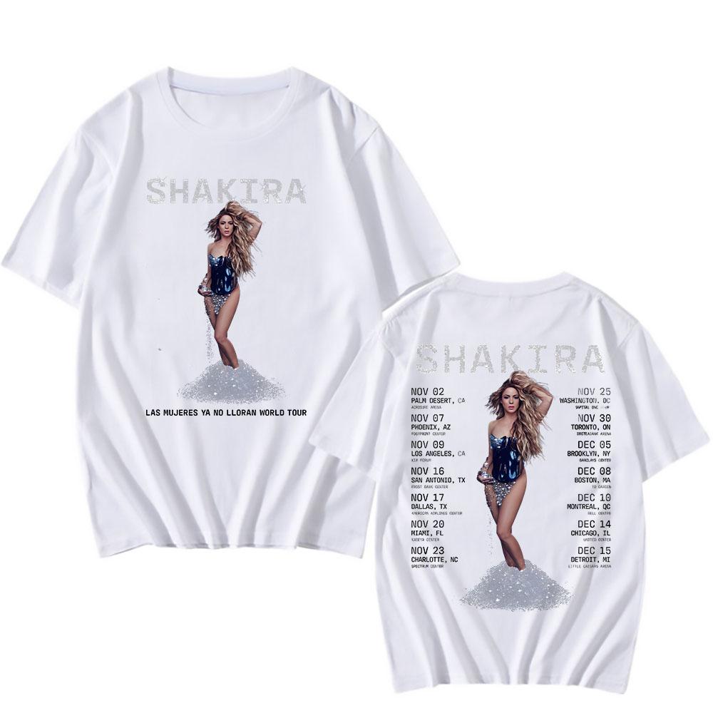 Shakira Tour 2024 T-Shirt Women Clothes Graphic Printing Harajuku Aesthetic Tee-shirt Short Sleeve Cotton Tshirt Hip Hop Tees