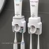 Wall-Mounted Toothpaste Dispenser & Toothbrush Holder: Effortless Bathroom Organizer