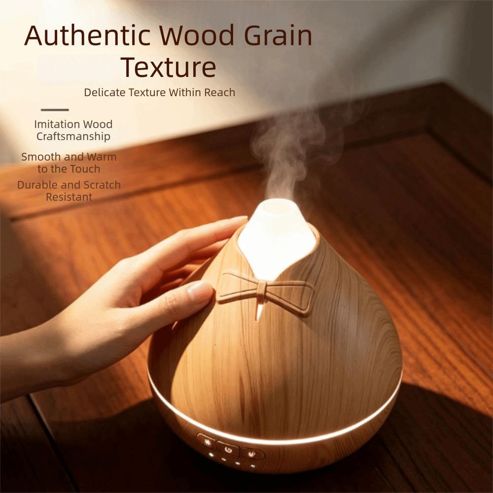 Wood Grain Aroma Diffuser Quiet Wood Grain Aroma Diffuser Fragrance Cool Mist Humidifier Bedroom