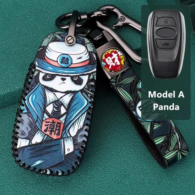 Leather Key Case Remote Cover for Subaru Impreza Forester XV WRX STI Legacy BRZ Outback Keychain Holder Shell Car Accessories