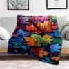 "Autumn Leaves Watercolor Wallpaper: Vibrant Fall Colors"Blanket Flannel Throw Blanket for Sofa, Bed, Travel, Camping, Office, Couch, Chair,