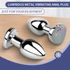 Vibrating Remote Heart-Shaped App Control Man and Woman Metal Anal Plug Adult Luminous Electric Anal Dildo Couple Intimate Toys