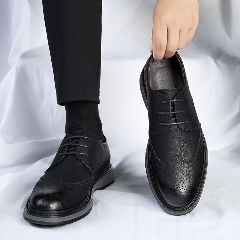 Moda Caliente Venta Hecho a Mano Zapatos Oxford para Hombre Cuero de Alta Calidad Zapatos de Vestir Clásicos Negocios Formales Suela Gruesa Comodidad Zapatos de Hombre