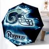 Printed Los Angeles Rams Logo Folding Umbrella,Outdoor,Leisure,And Travel Umbrella,Durable Umbrella Fabric,Birthday And Holiday Gift
