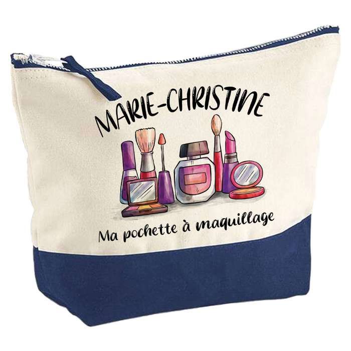 Trousse de maquillage - PLANETEE - Maquillage Marie-Christine - Grand format - Coton - Impression sublimation HD