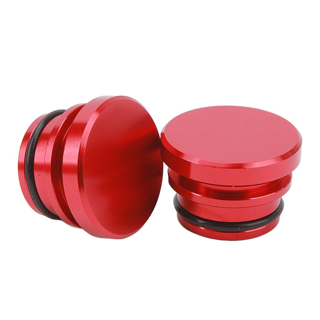 4pcs Cigarette Lighter Dustproof Plug, Universal Aluminum Car Waterproof Cigarette Lighter Cover Cap, Cigarette Lighter Socket Cap Set (Red)