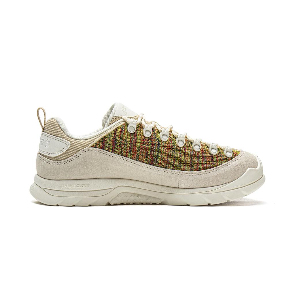 Li Ning Outdoor CF Tracing Synthetic Leather Cushioning Rebound Low Top Outdoor Shoes Unisex Mother Of Pearl White AHCV055-21