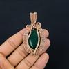 Emerald Pendant, 999 Copper Wire Wrapped Pendant Gemstone Jewelry, Handmade Pendant Amazing Jewelry, Gift For Her