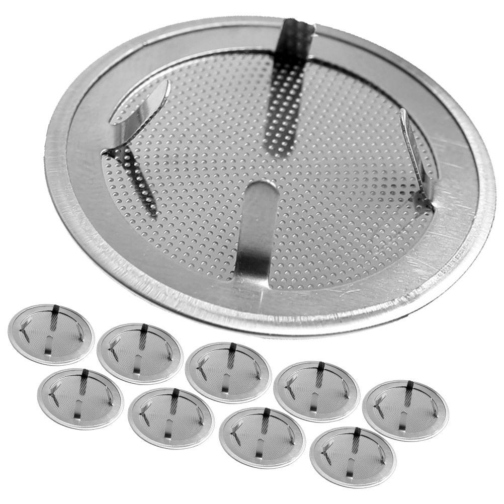 

20pcs Stainless Steel Tea Strainer Mesh Reusable Loose Tea Filter For Teapot Coffee Infuser Travel Size Metal Insert 2.7X2.7X0.1CM
