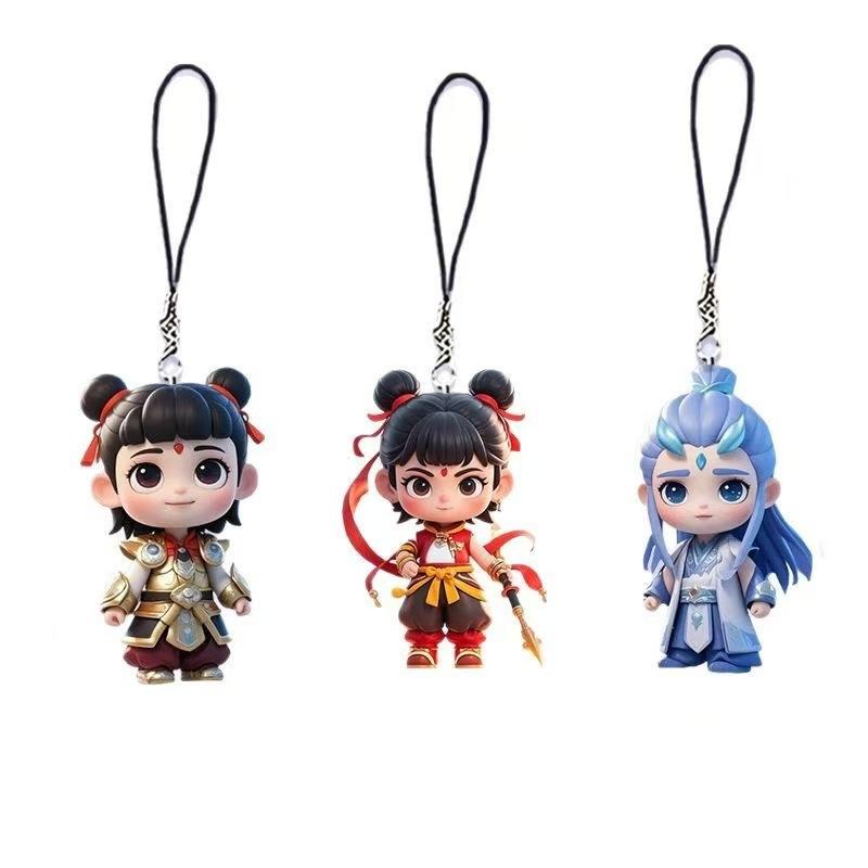 1pc Car Pendant 2D Nezha Anime Fun Surrounding Acrylic Car Pendant High Beauty Pendant Car Supplies