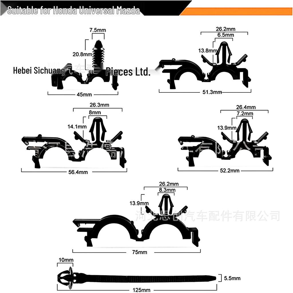 Náhradní plastová spona pro kabelový svazek Honda & Mazda
