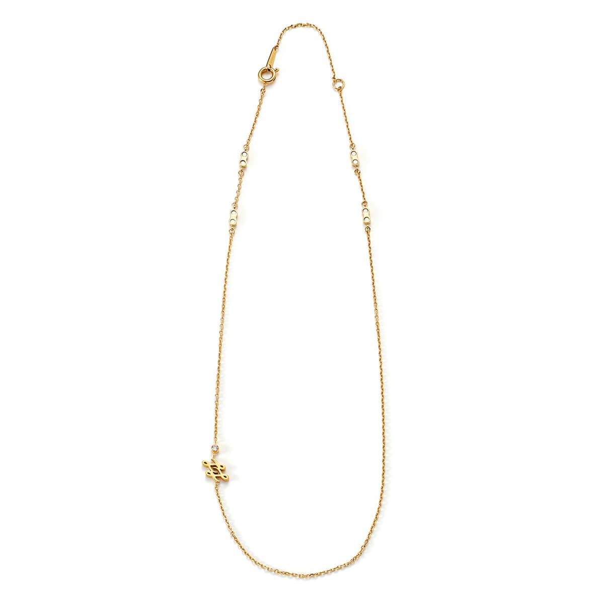 

Магнитное ожерелье с боковым мотивом, золотое, свободный размер [Rielly]