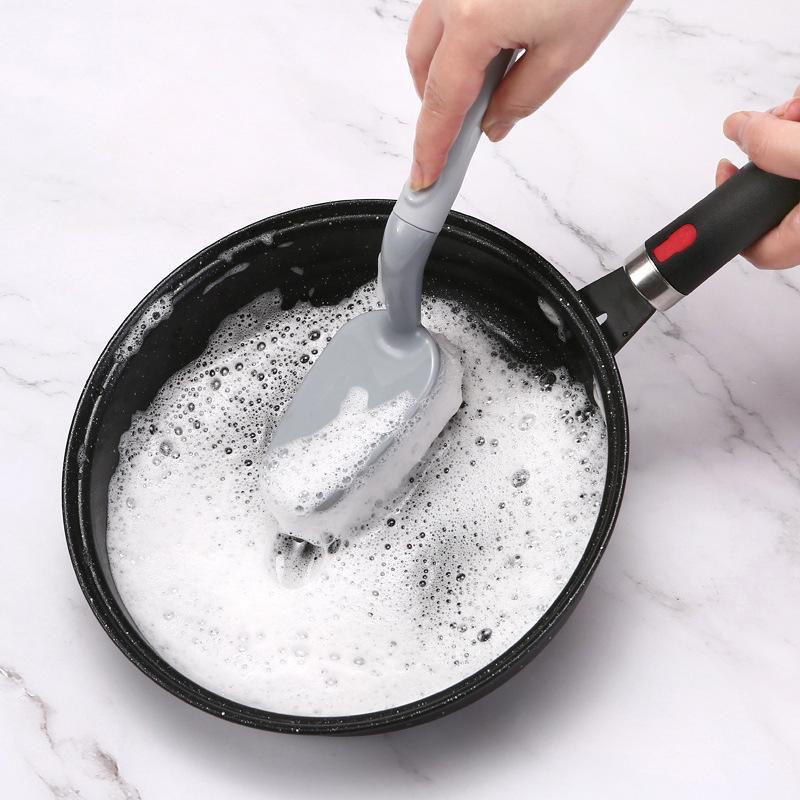 Long Handle Non-Stick Oil Kitchen Cleaning Brush with Hanging Feature