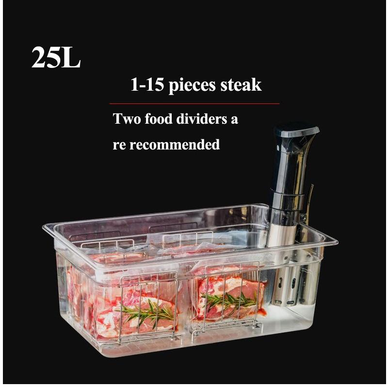 6L/11L/25L Sous Vide Cooker Container Food Grade PC Material Immersion Circulators Sous-Vide Machine Cooking Water Tank