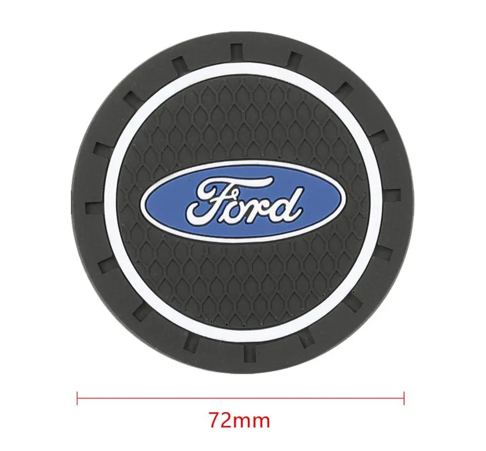 

New 2026 Car Sticker 2PCS Car Water Cup Bottle Holder Anti-slip Pad Mat For Ford Fiesta EcoSport ESCORT focus 1 focus 3 focus 2