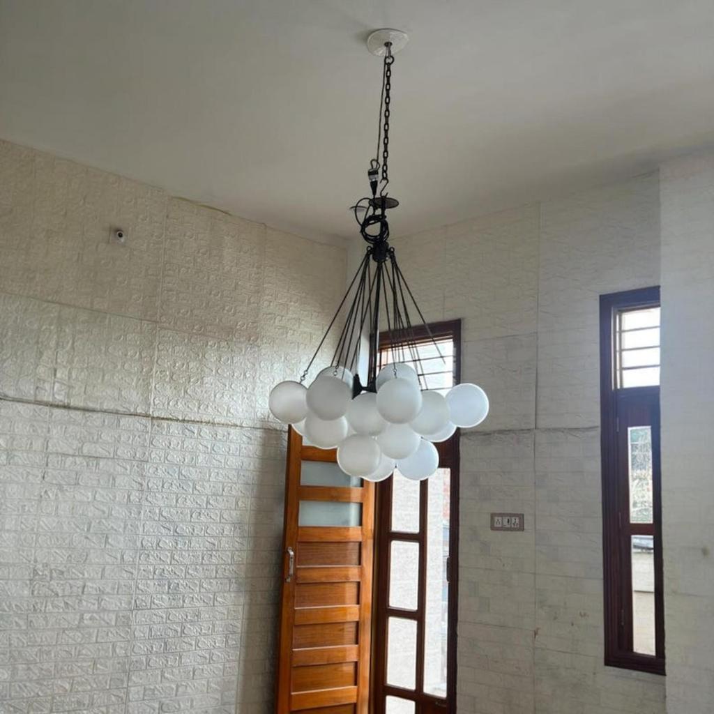 Wolken Pendelleuchte Milchglas Blasen Kronleuchter Moderne Deckenleuchte Extra Große Leuchte für Schlafzimmer, Wohnzimmer, Esszimmer