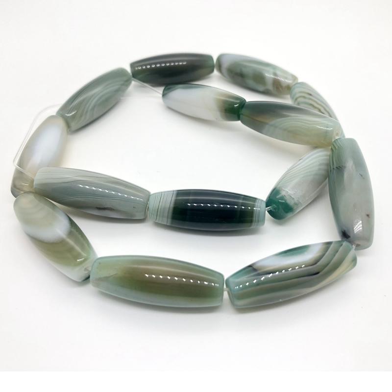 Beads for Jewelry Making measle10X30mm Botswana Agates DIY Christmas Jewelry 15"