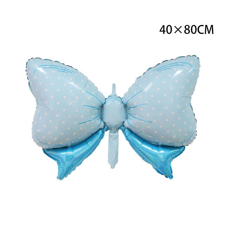 

Большой матовый бант шар Макарон бант Алюминиевая фольга шар Корейский день рождения Уличная вечеринка Украшение Candy Bow Blue