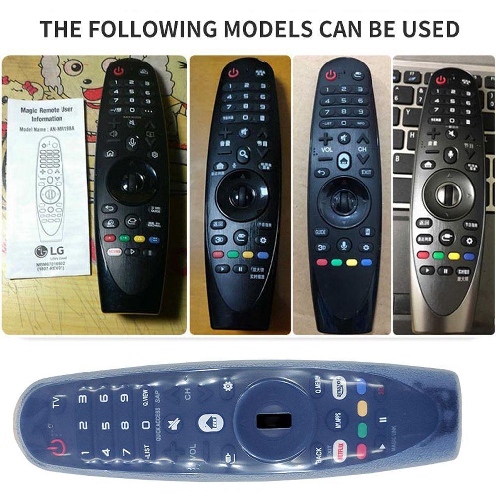 For LG Dynamic TV Remote Control Protective Cover Transparent Silicone Case AN-MR600/650 Thicken Anti-fall Shockproof Sleeve